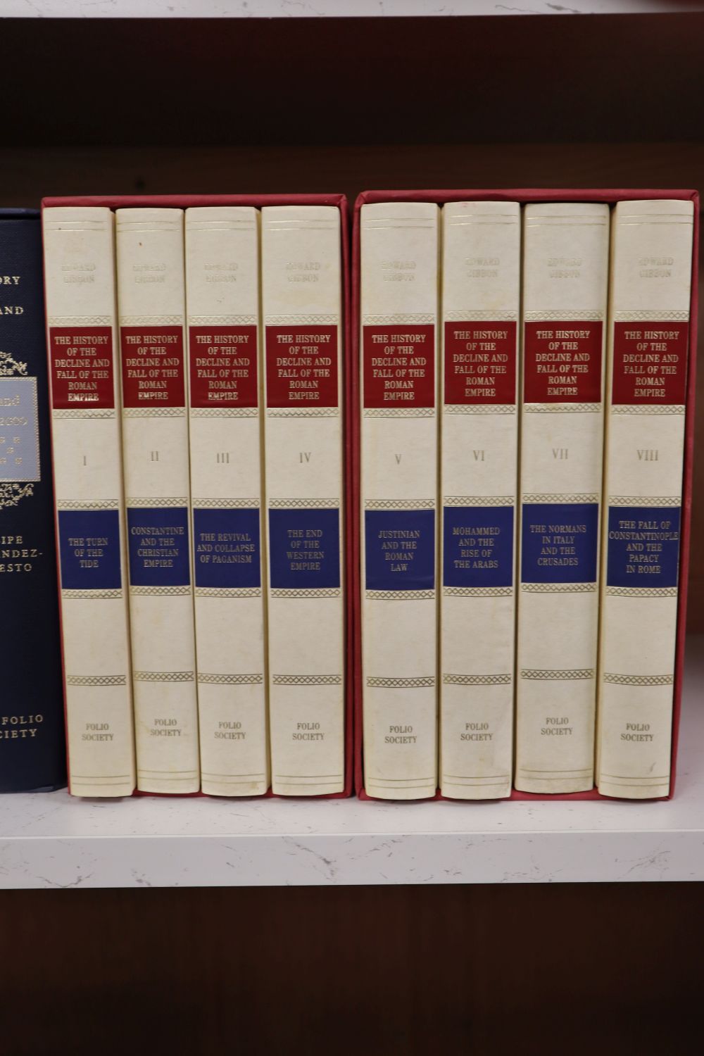 Folio Society - A History of England, 11 vols, 1996-2001 and Gibbon, Edward - The History of the Decline and Fall of the Roman Empire,